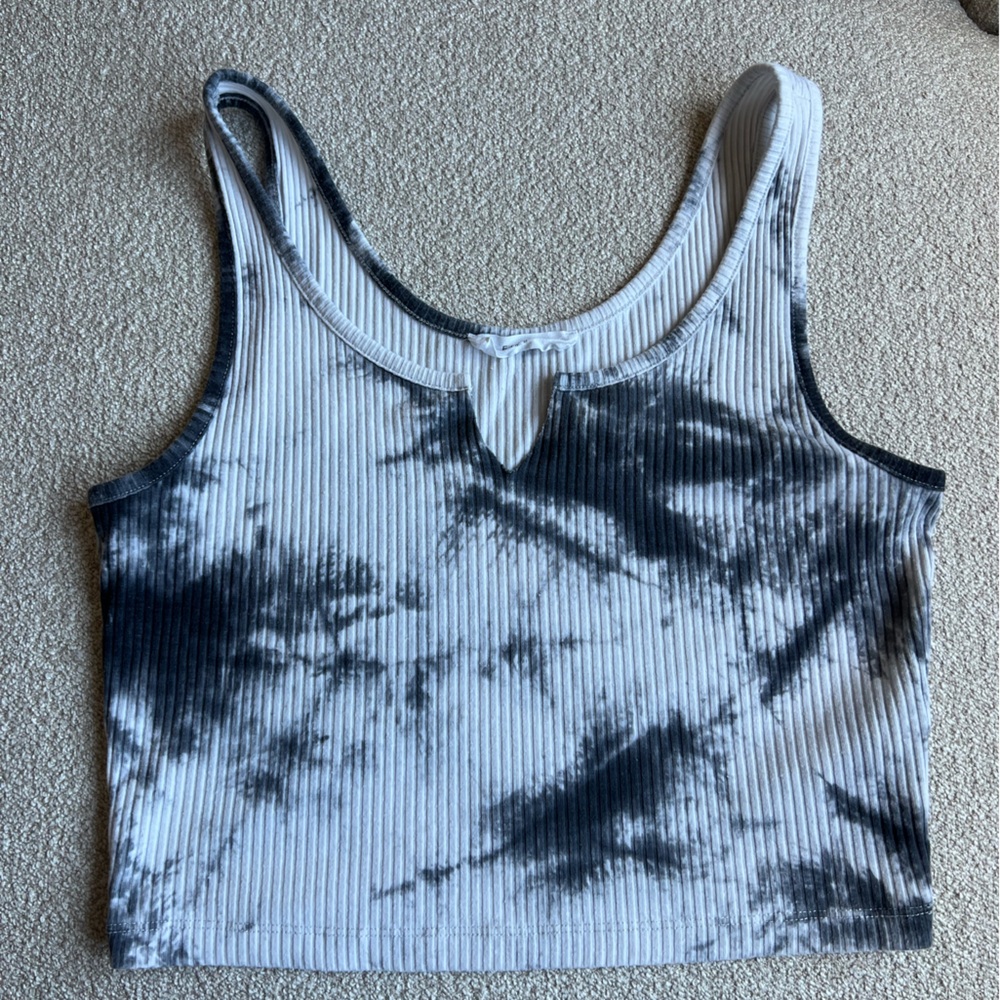 ELODIE Apparel Women's Tie Dye Cropped Tank Top Sleeveless Workout Yoga Shirts